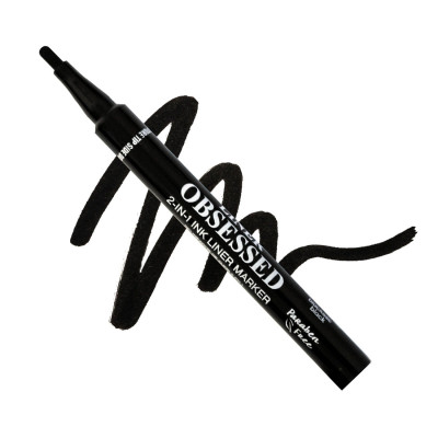 LINER OBSESSED 2-IN-1 PADDLE TIP EYELINER MARKER LINER OBSESSED 2-IN-1 PADDLE TIP EYELINER MARKER